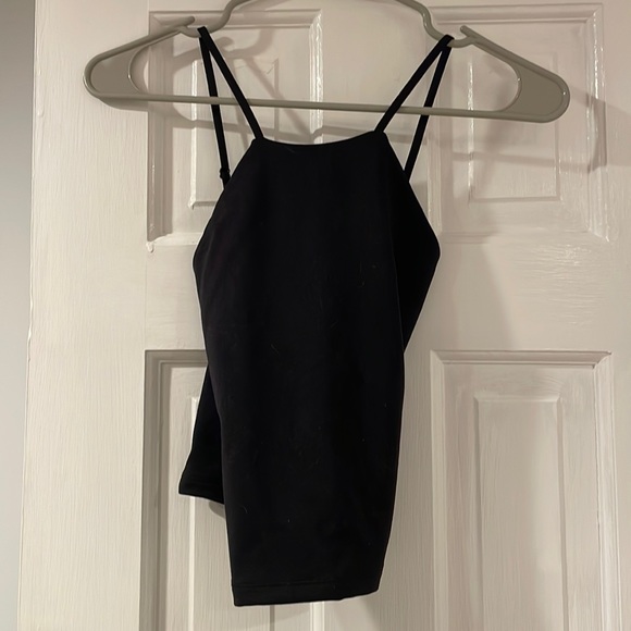 Black Abercrombie halter tank top with criss cross back - Picture 1 of 1
